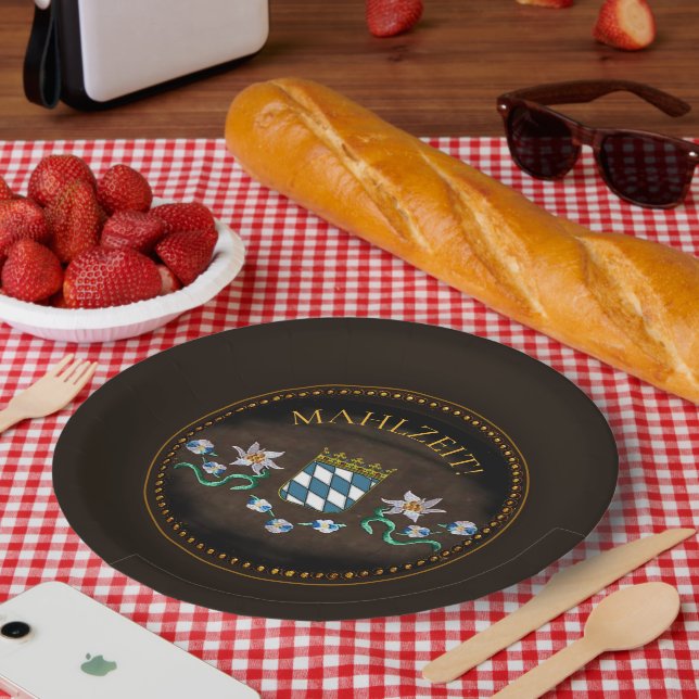 Assiettes En Carton MAHLZEIT ! Bavière (Pique-nique)