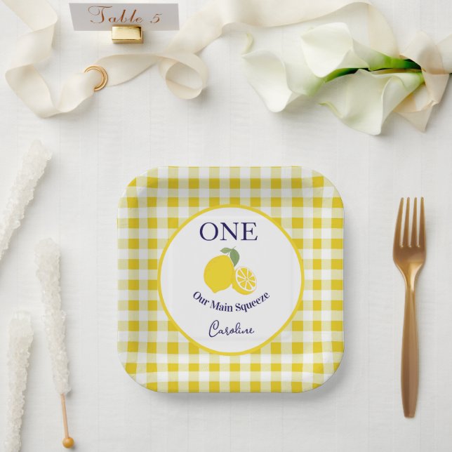 Assiettes En Carton Main Squeeze Paper Plate Kids Birthday (Mariage)