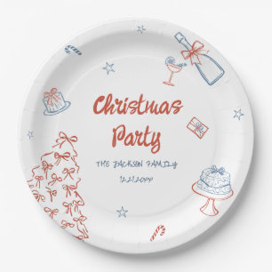 Assiettes En Carton Main Whimsical Tirée Oh Quelle Fun Noël