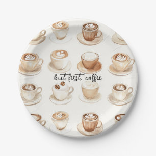 Assiettes En Carton Mais d'abord, les tasses à café