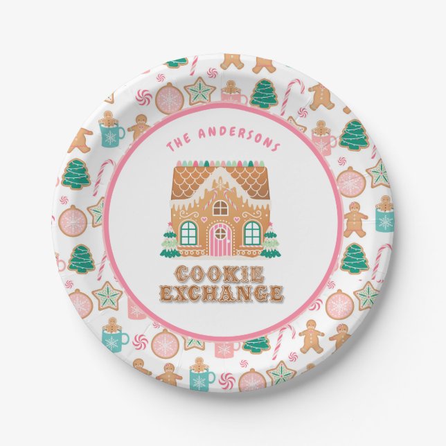 Assiettes En Carton Maison de pain d'épices | Cookie Exchange Personna (Devant)
