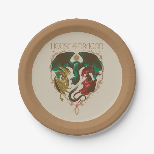 Assiettes En Carton Maison du Dragon | Bouclier dragon (Devant)