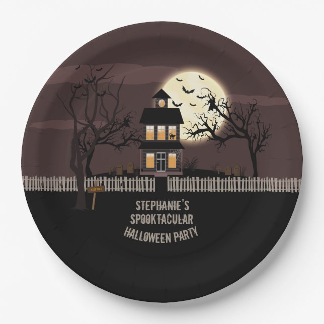 Assiettes En Carton Maison haunted (Devant)