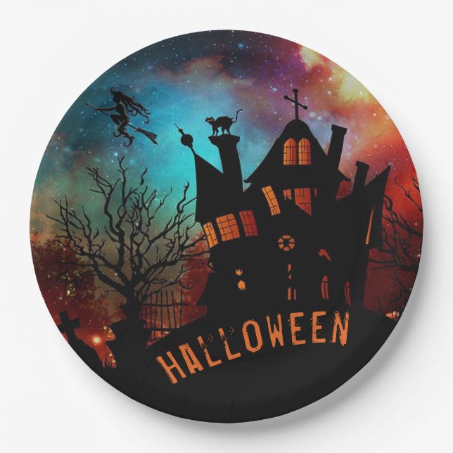 Assiettes En Carton Maison haunted (Devant)