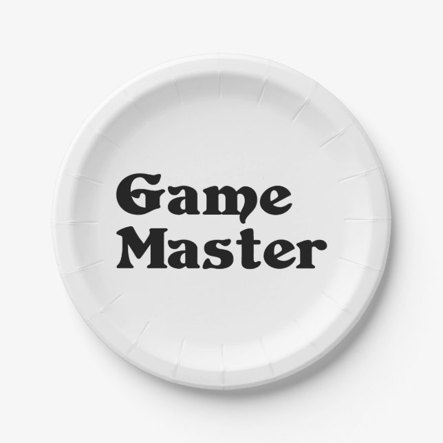 Assiettes En Carton Maître de jeu (Devant)