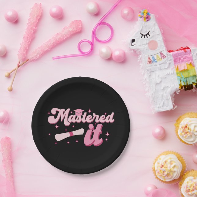 Assiettes En Carton Maîtrise Il Maîtrise Diplômé MBA (Fête)