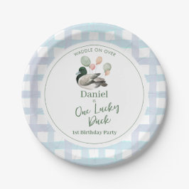 Assiettes En Carton Mallard Lucky Duck 1st Birthday 