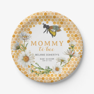 Assiettes En Carton Maman Florale À Être Baby shower