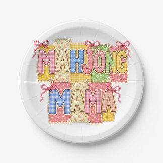 Assiettes En Carton Maman Mahjong
