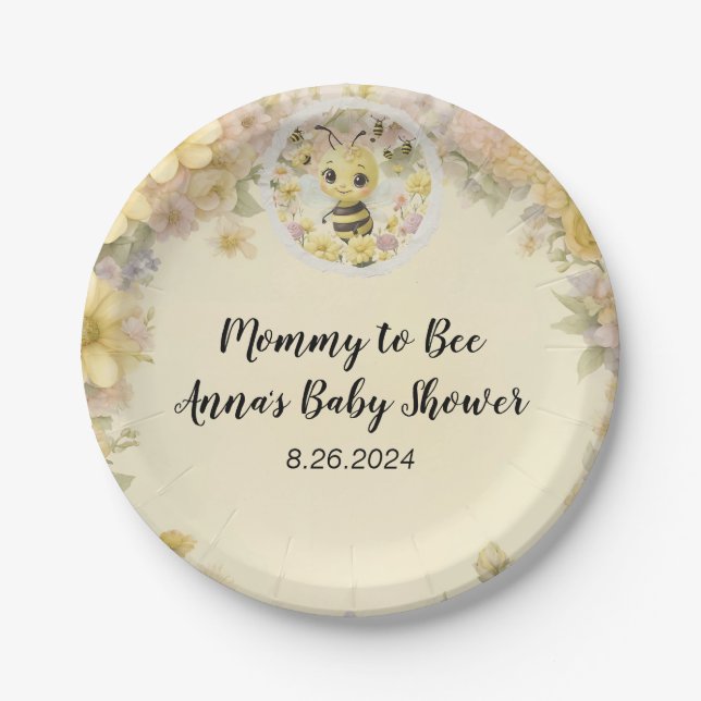 Assiettes En Carton Maman to Bee (Devant)