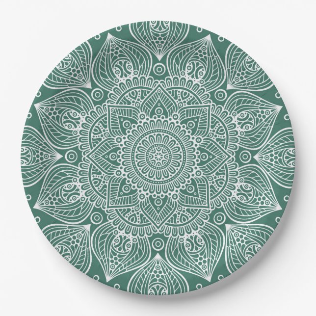 Assiettes En Carton Mandala 37 de luxe (Devant)
