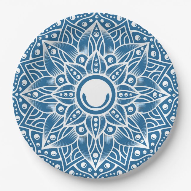 Assiettes En Carton Mandala de luxe 16 (Devant)