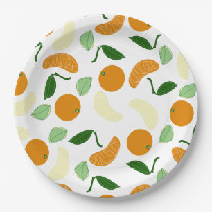 Assiettes En Carton Mandarin Citrus