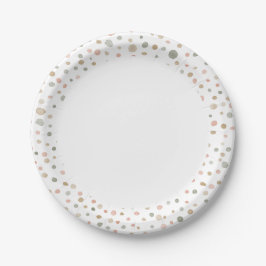 Assiettes En Carton Mandy Confetti Aquarelle Points Plaque Papier