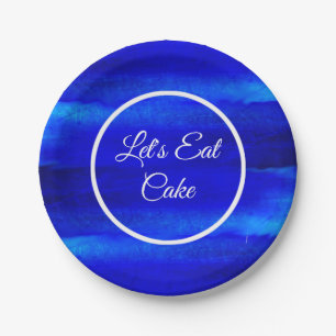 Assiettes En Carton Mangeons Cake Ocean Blue Beach papier Plaques