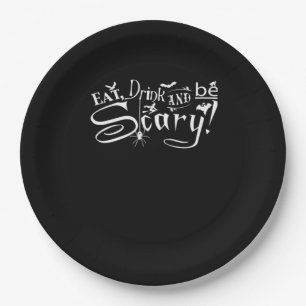 Assiettes En Carton Manger Boire Et Être Effrayant Esthétique Graphiqu