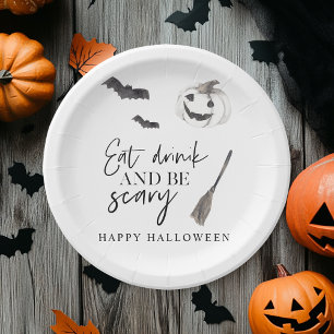 Assiettes En Carton Mangez Boire Et Faites Peur Bonne Halloween