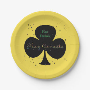 Assiettes En Carton Mangez le canasta de jeu de boissons