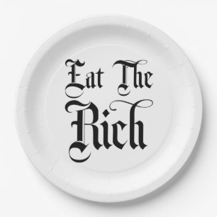 Assiettes En Carton Mangez Le Riche Fancy Funny Papier Plaque