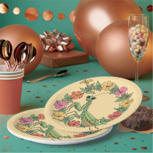Assiettes En Carton Mante de style dessin animé avec Mirabilis