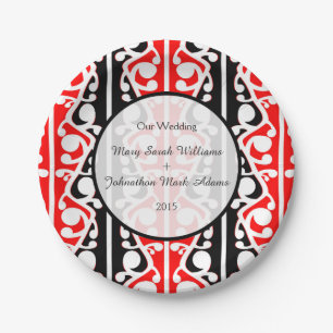 Assiettes En Carton Maori Kowhaiwhai Mariage Keepsaké