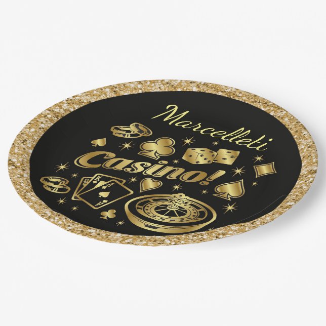 Assiettes En Carton Marchandises de la partie Casino (Angle)