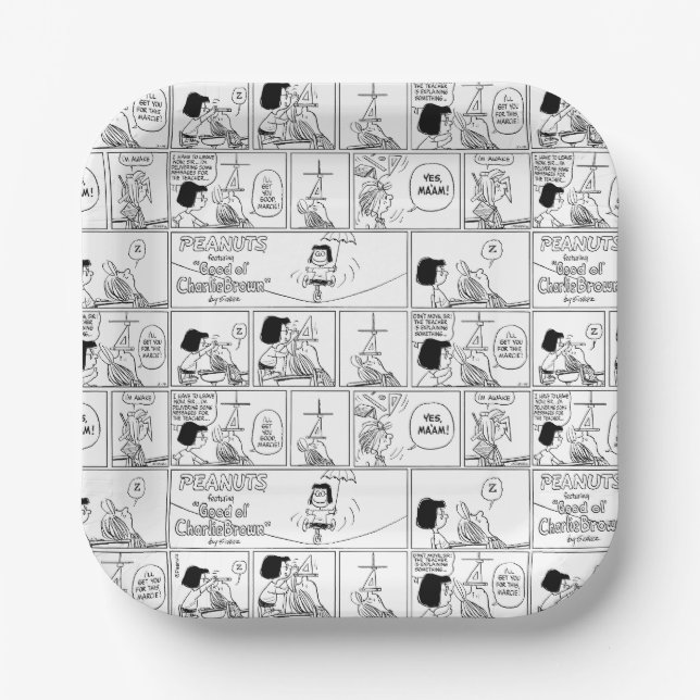 Assiettes En Carton Marcie & Pepperment Patty En Classe (Recto)