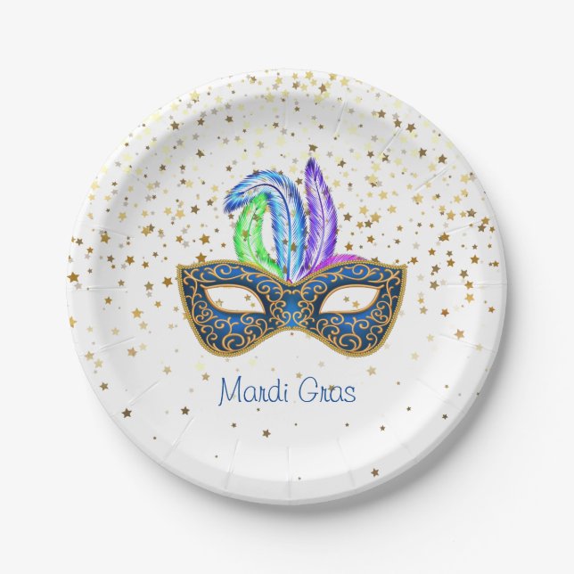 Assiettes En Carton Mardi Gras (Devant)