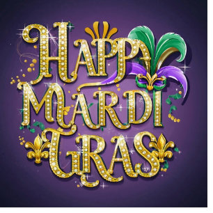 Assiettes En Carton Mardi Gras Violet "Joyeux Mardi Gras"