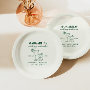 Assiettes En Carton Margaritas Avec My Señoritas Bachelorette Week-End