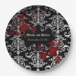 Assiettes En Carton Mariage à thème Goth vampire