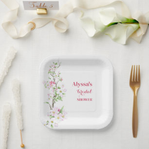 Assiettes En Carton Mariage Apple Blossom Personnalisé