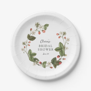 Assiettes En Carton Mariage aux Fraises Sauvages