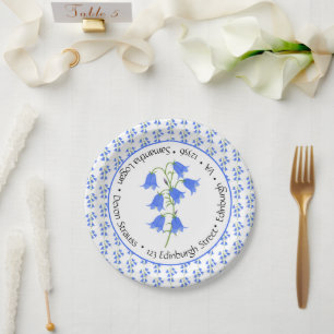 Assiettes En Carton Mariage aux jacinthes des bois