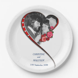Assiettes En Carton Mariage cardiaque