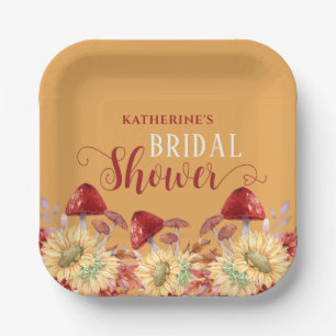Assiettes En Carton Mariage champêtre d'automne Fleurs de tournesol Ch