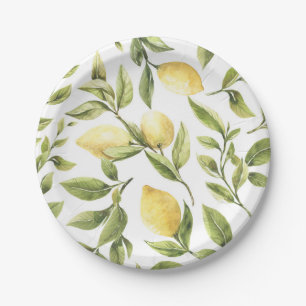 Assiettes En Carton Mariage Champêtre Jaune Citron Sorrento Méditerran