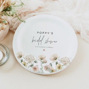 Assiettes En Carton Mariage Champêtre Pastel Fête de Fiançailles POPPY