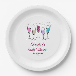 Assiettes En Carton Mariage Chic Élégant Shower de Mariée