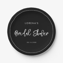 Assiettes En Carton Mariage contemporain moderne noir