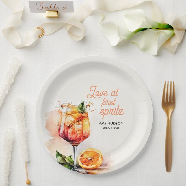 Assiettes En Carton Mariage coup de foudre au Spritz (Mariage)