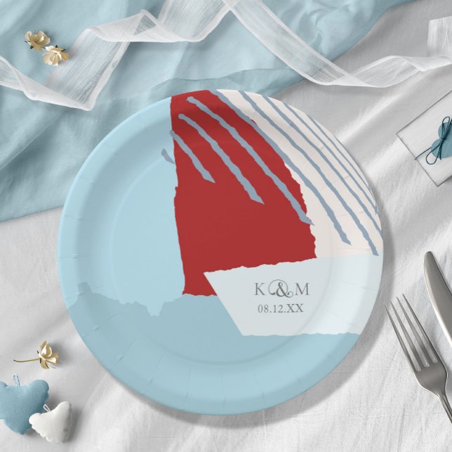 Assiettes En Carton Mariage de bloc de couleur - ID d'hiver 740 (Créateur téléchargé)