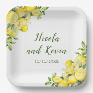Assiettes En Carton Mariage de cadre vert citron italien