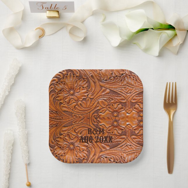 Assiettes En Carton Mariage de cow-boy rustique de l'Ouest (Mariage)