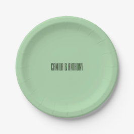Assiettes En Carton Mariage de frontière géométrique islamique Turquoi