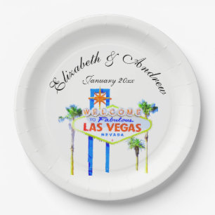 Assiettes En Carton Mariage de Las Vegas