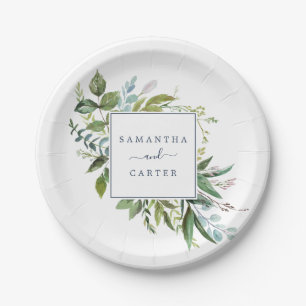 Assiettes En Carton Mariage de mariée et de mariée en été