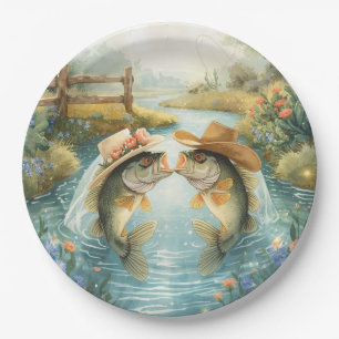 Assiettes En Carton Mariage de pêche au Texas