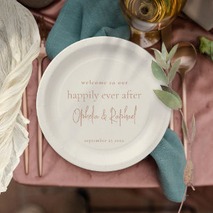 Assiettes En Carton Mariage de script de création de message d'accueil