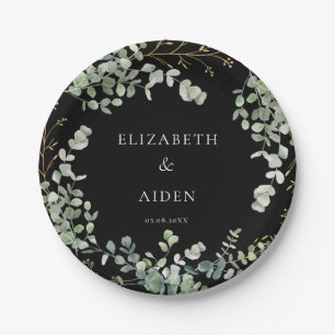 Assiettes En Carton Mariage d'eucalyptus